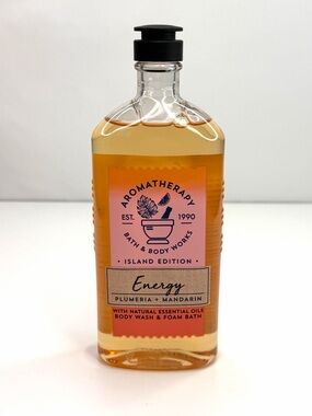 Bath & Body Works Aromatherapy Energy Plumeria Mandarin Body Wash Shower Gel